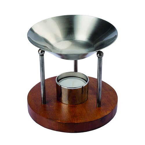Öllampe in silbernem antique-finish
