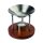Öllampe in silbernem antique-finish
