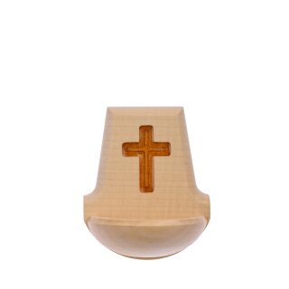 Wand-Weihwasserkessel aus Holz, Kreuz