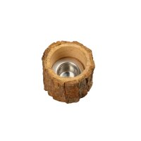 2 in 1 Holzleuchter für Stabkerzen und Teelichter