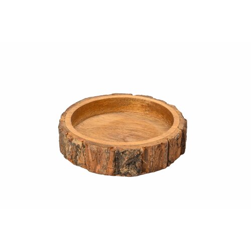 Kerzenteller mit Baumrinde D 13cm