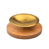 Flache Räucherschale goldfarben