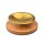 Flache Räucherschale goldfarben