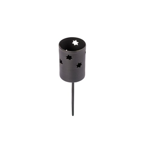 Kerzenstecker 35mm mit Sternen schwarz