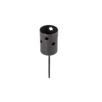 Kerzenstecker 35mm mit Sternen schwarz