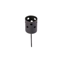 Kerzenstecker 40mm mit Sternen schwarz