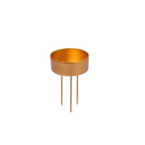 Kerzenstecker 68mm Altgold